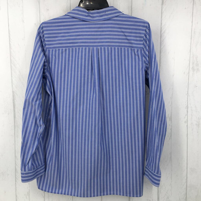 12 Striped quarter button down l/s top