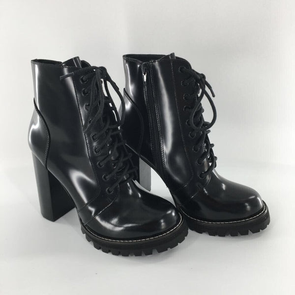 7.5 lace up heel boots