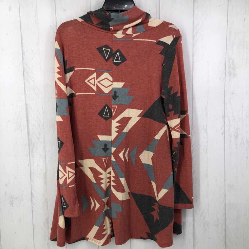 S Printed cowl neck l/s tuinic