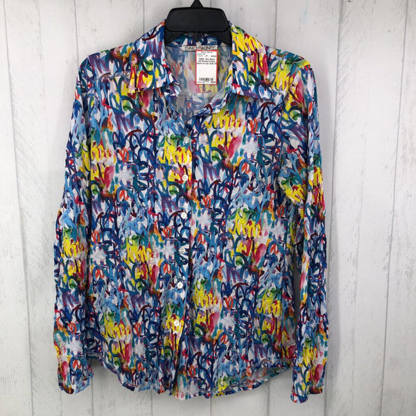 XS Printed button down l/s top