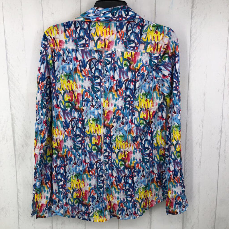 XS Printed button down l/s top