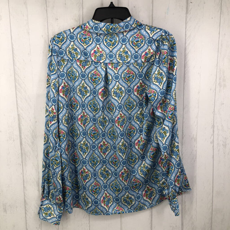 M Printed button down l/s top