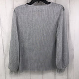 S Shimmery v-neck l/s top