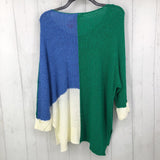 S Colorblock 3/4 slv sweater