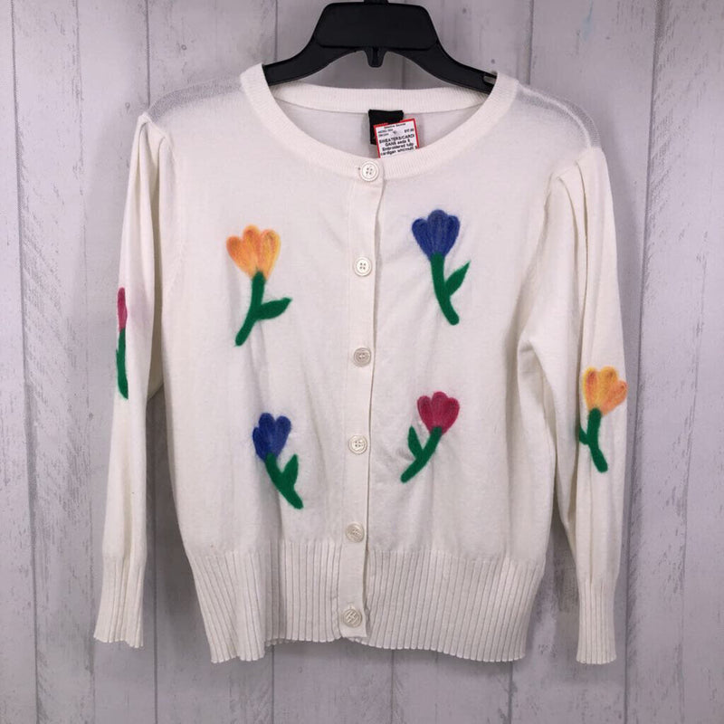 S Embroidered tulip cardigan