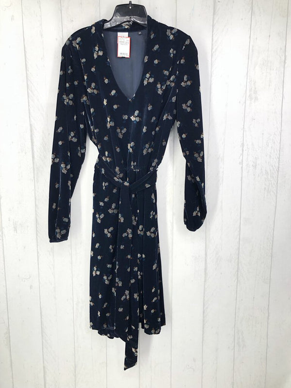 M Velvet flo print l/s dress