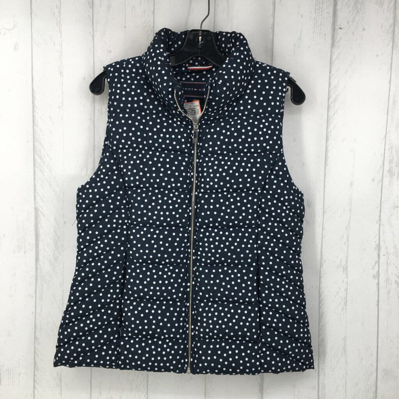 M Polka dot quilted vest