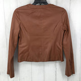 M Ruffled faux leather jacket