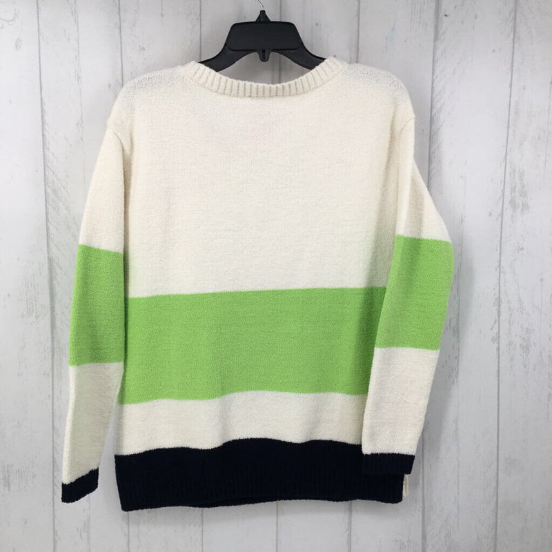 M Colorblock crewneck sweater