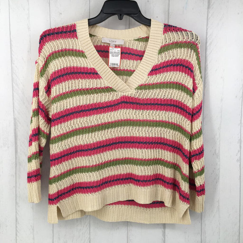 M Striped v-neck sweater