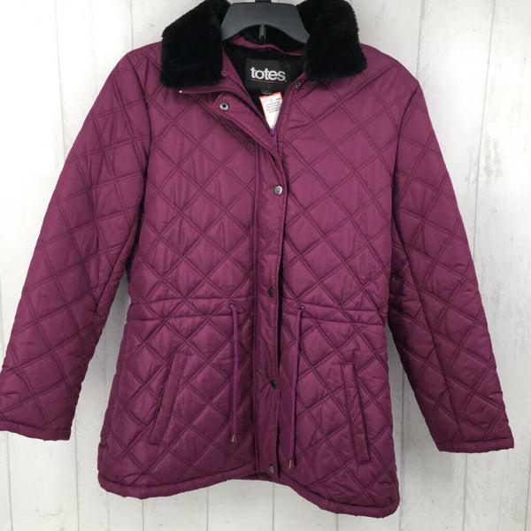 M Faux fur lined quilted coat