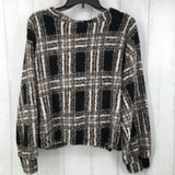 L Plaid cardigan