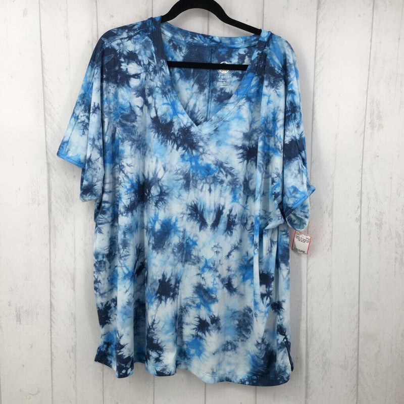 2X Tie dye v-neck s/s top