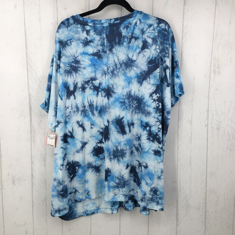 2X Tie dye v-neck s/s top