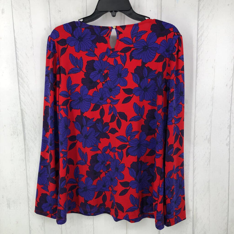 L l/s flower print top