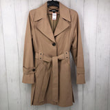 M button trench coat w/ belt