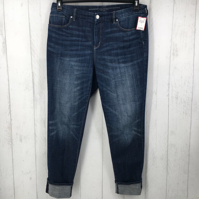 2(12) Slimming cuffed jeans