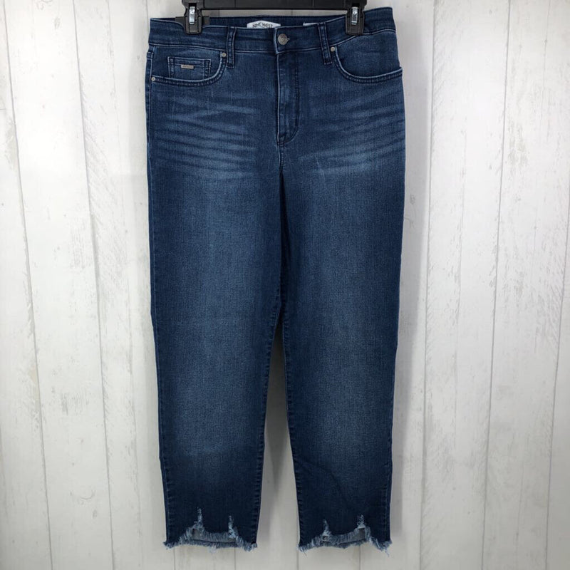 10 high rise straight ankle jeans