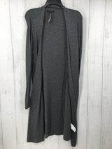 L Ribbed long cardigan