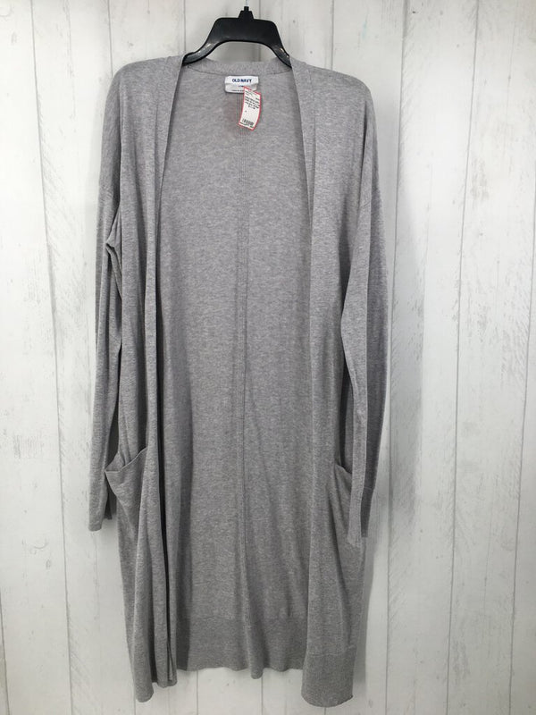 L-tall Long gray cardigan