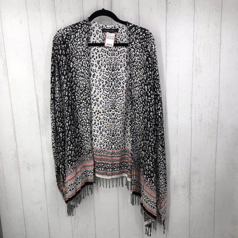 XL/1x animal print fringe wrap