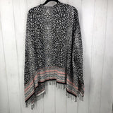 XL/1x animal print fringe wrap