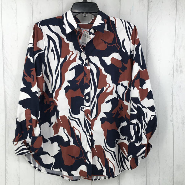 M(1) print button shirt