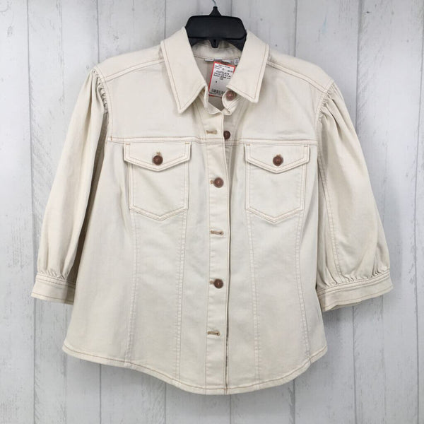 L(2) 3/4 slv button jacket