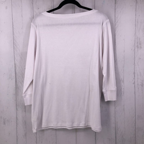 1X Bateau neck 3/4 slv top