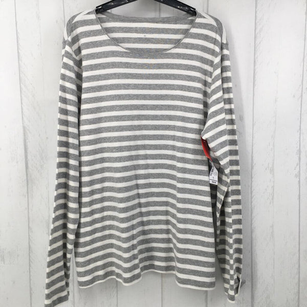 R25 XL stripe l/s crew neck top