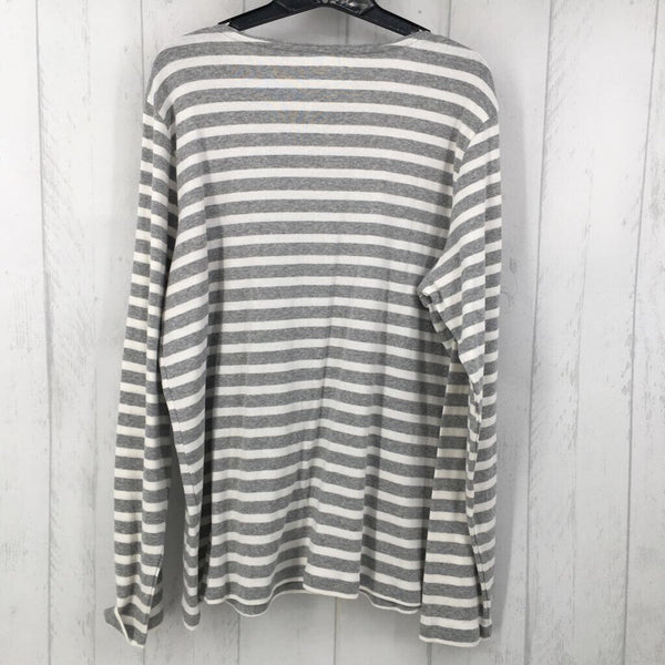 R25 XL stripe l/s crew neck top