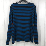 R25 XL stripe l/s crew neck top