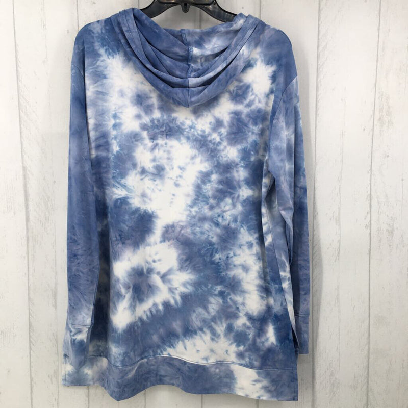 XL l/s tie-dye top w/ hood