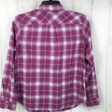 M Plaid button down l/s top