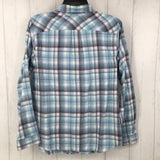 R40 M Plaid button down l/s top