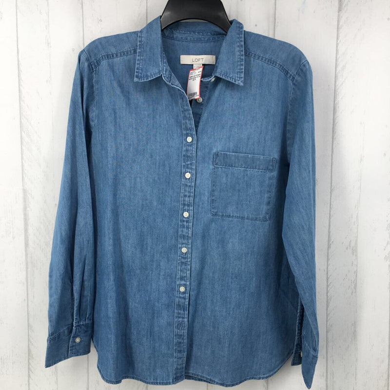 S Denim button down l/s top