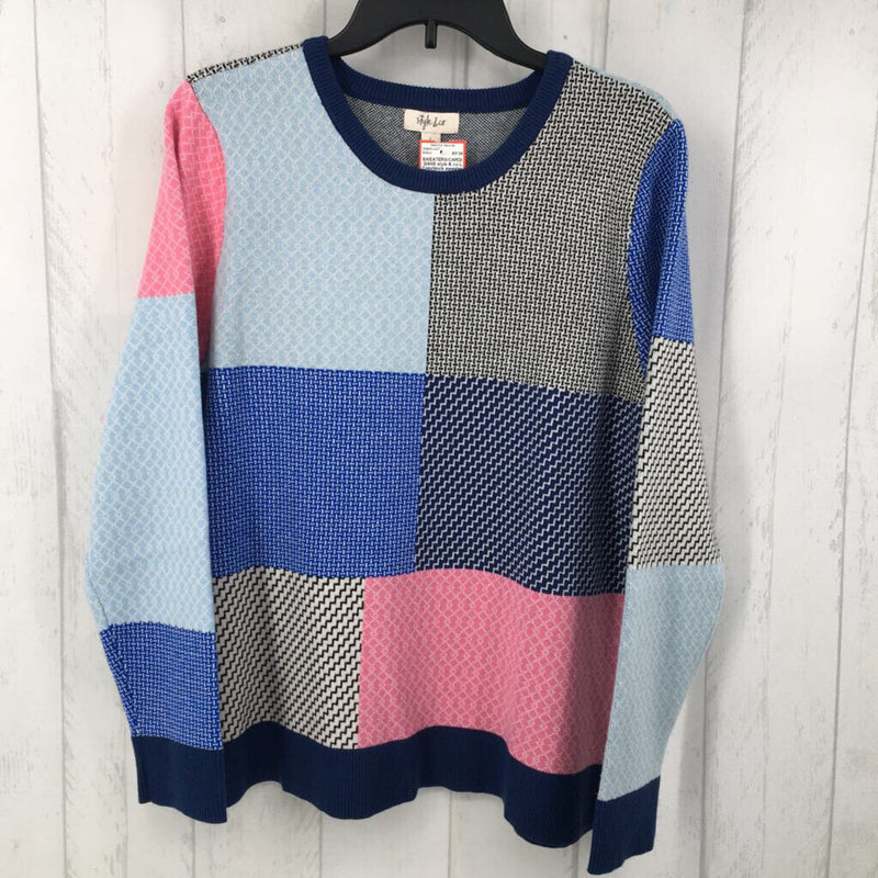 L Colorblock sweater