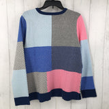 L Colorblock sweater