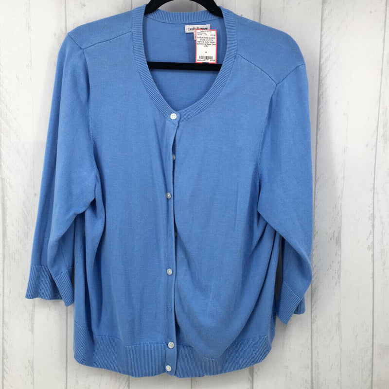 XXL 3/4slv button cardigan