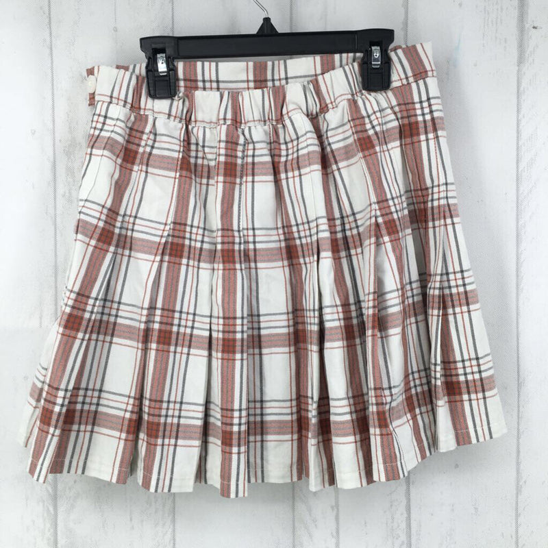 M plaid ruffle mini skirt