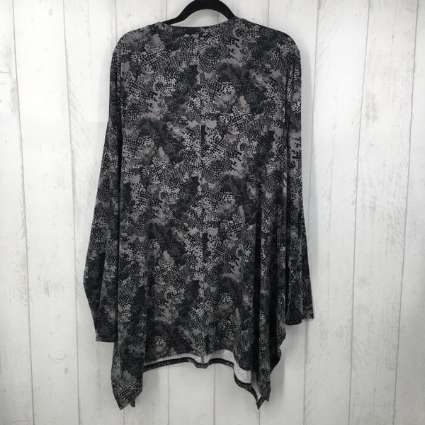 3X Printed v-neck l/s tunic