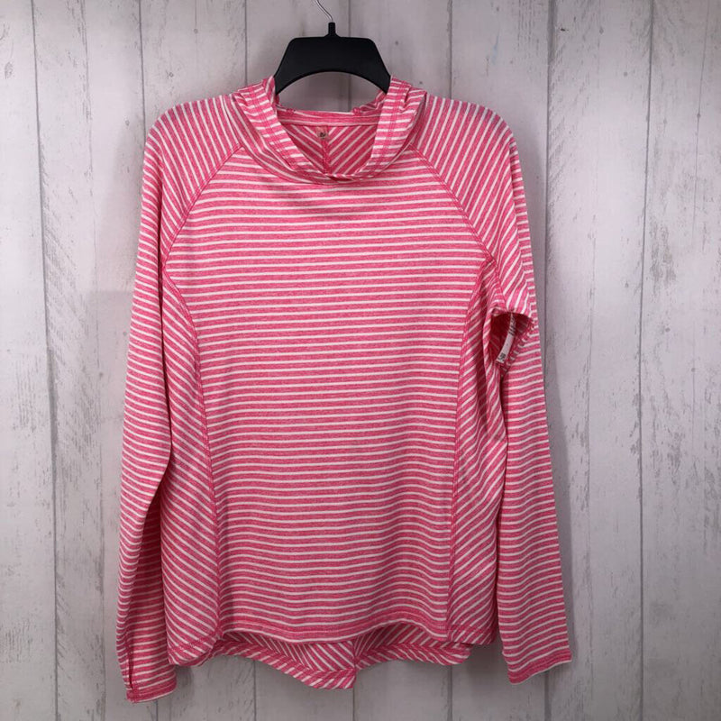 L l/s stripe top w/ hood