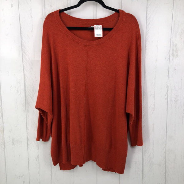 2x dolman slv v-neck sweater