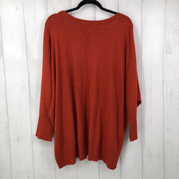 2x dolman slv v-neck sweater