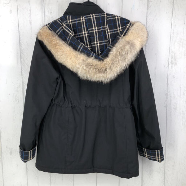 M zip coat w/ faux fur lined hat