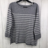 M cuff slv stripe sweater