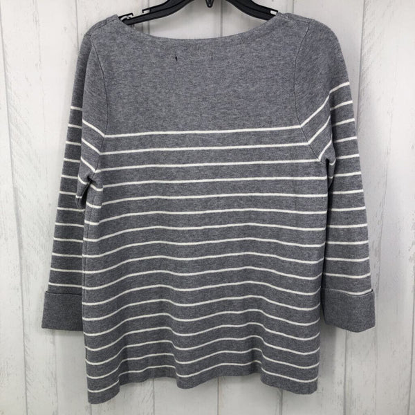 M cuff slv stripe sweater