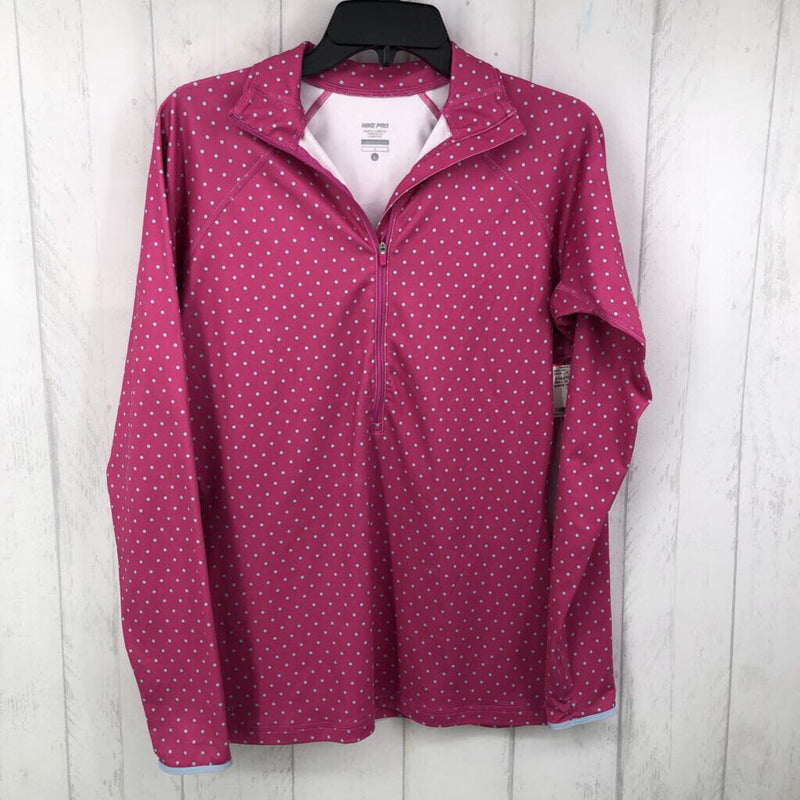 L l/s polka dot quarter zip top