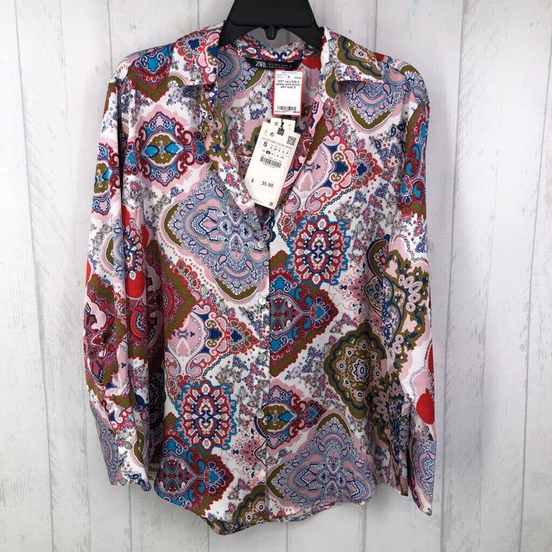 R36 S paisley print button shirt