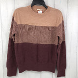 S l/s color block sweater